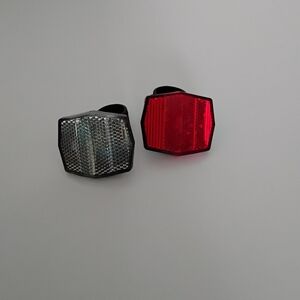 Red and Silver Reflective Bike Lights